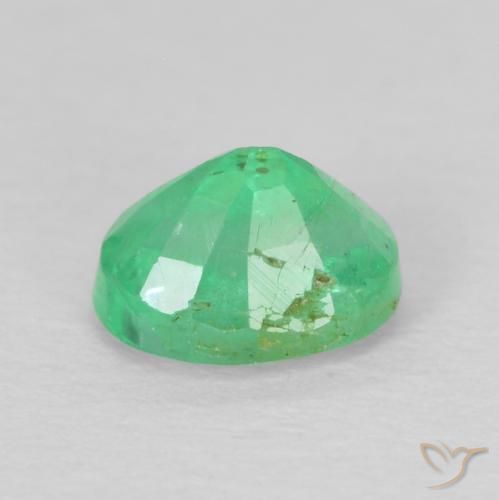 Smeraldo Verde brillante naturale da 0.41 ct, Taglio ovale, VS-SI