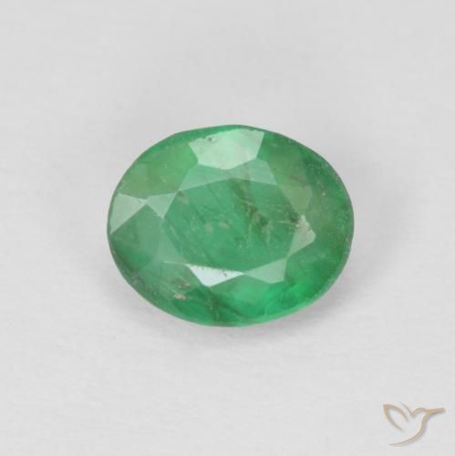 0.71ct Naturale Trifoglio verde Smeraldo, Ovale, SI