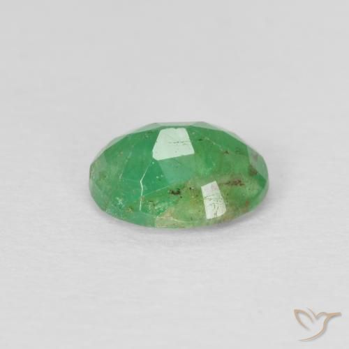 Smeraldo Verde medio naturale da 0.58 ct, Ovale, SI
