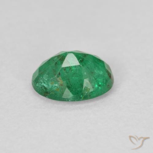 Smeraldo Verde chiaro medio naturale da 0.60 ct, Ovale, SI