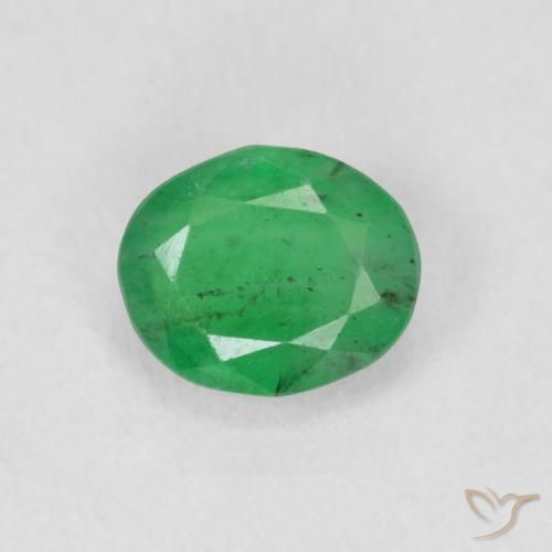 0.61ct Naturale Trifoglio verde Smeraldo, Ovale, SI