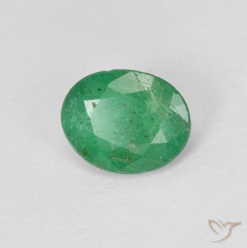 Smeraldo Verde caldo naturale da 0.60 ct, Ovale, SI