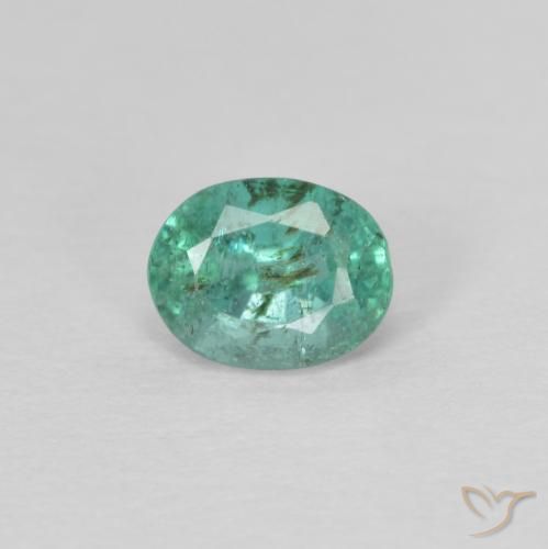 0.47ct Naturale Verde medio Smeraldo, Ovale, SI