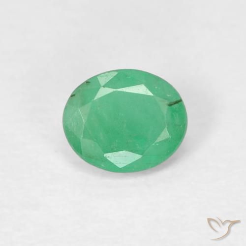 0.32ct Naturale Verde medio Smeraldo, Ovale, VS