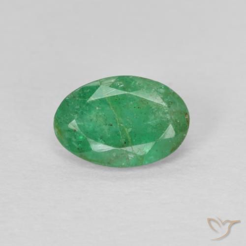 0.43ct Naturale Trifoglio verde Smeraldo, Ovale, SI