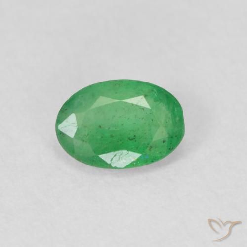 0.34ct Naturale Verde medio Smeraldo, Ovale, SI