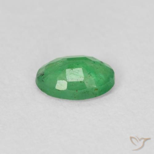 Smeraldo Verde medio naturale da 0.34 ct, Ovale, SI