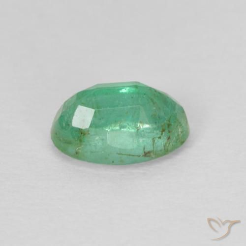 Smeraldo Verde freddo naturale da 0.56 ct, Ovale, VS-SI