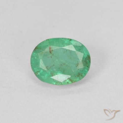 0.31ct Naturale Verde brillante Smeraldo, Ovale, VS-SI