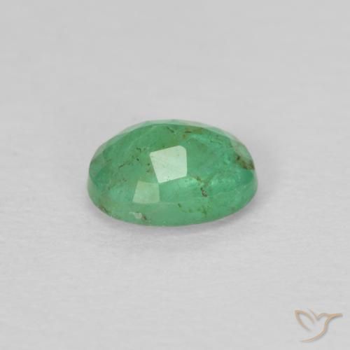 Smeraldo naturale verde da 0,31 ct, taglio ovale, VS-SI