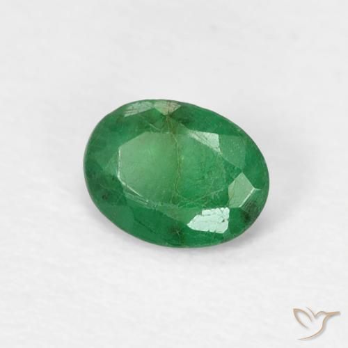 Smeraldo Verde medio naturale da 0.31 ct, Ovale, SI