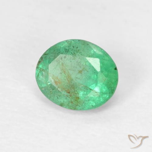 Smeraldo Blu verde naturale da 0.39 ct, Ovale, SI