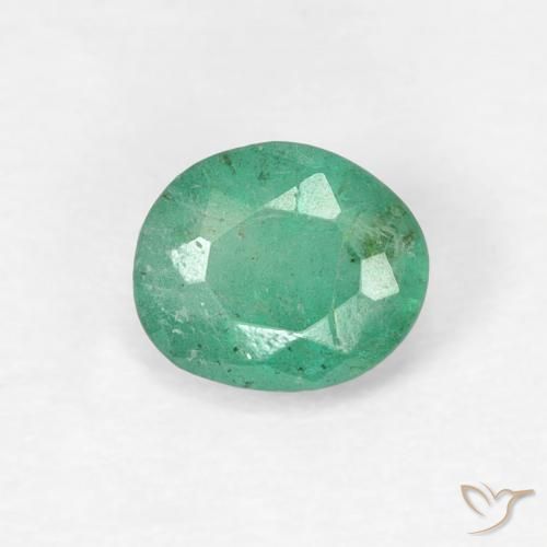 0.38ct Naturale Verde freddo Smeraldo, Ovale, SI