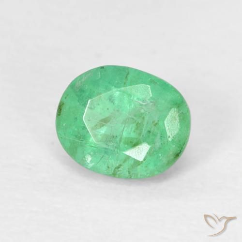 Smeraldo Verde chiaro di trifoglio naturale da 0.47 ct, Ovale, SI