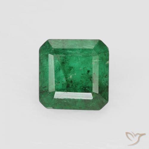 Smeraldo naturale verde da 0,47 ct, taglio smeraldo, SI-I1