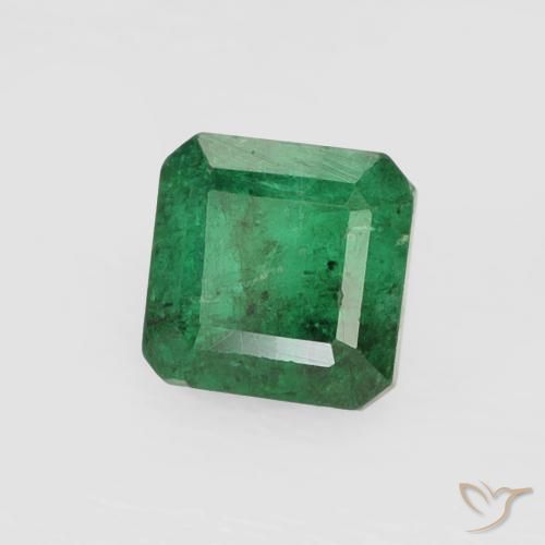 Smeraldo naturale verde da 0,47 ct, taglio smeraldo, SI-I1