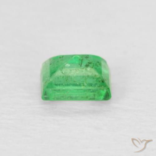 Smeraldo Verde giallastro pallido naturale da 0.20 ct, Taglio a baguette, SI