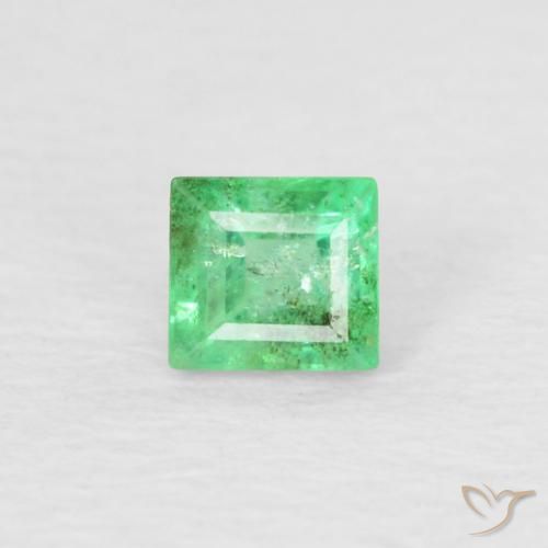 0.18ct Naturale Verde chiaro di trifoglio Smeraldo, Taglio a baguette, SI
