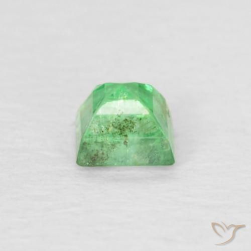 Smeraldo Verde chiaro di trifoglio naturale da 0.18 ct, Taglio a baguette, SI