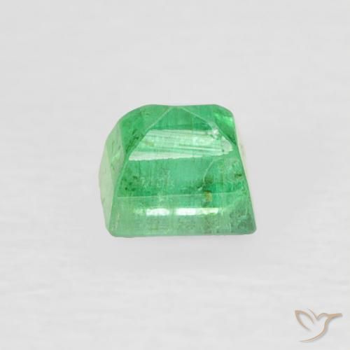 Smeraldo Verde giallastro naturale da 0.19 ct, Taglio a baguette, SI