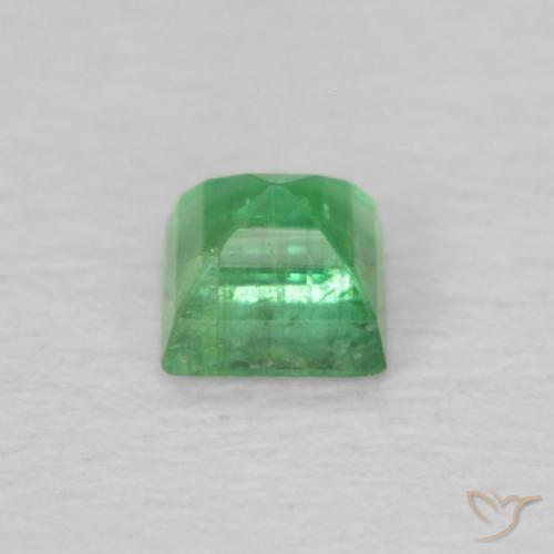 Smeraldo Trifoglio verde naturale da 0.16 ct, Quadrato, VS-SI