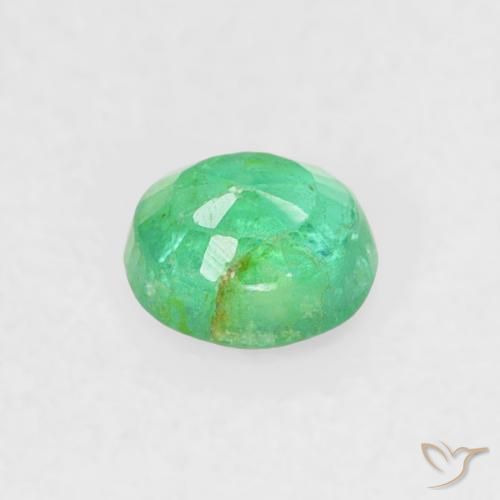 Smeraldo naturale verde da 0,17 ct, taglio rotondo, VS