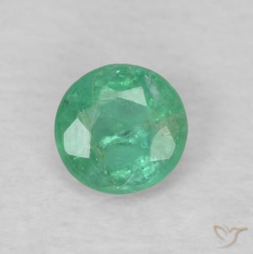 0.15ct Naturale Blu verde Smeraldo, Rotondo, VS-SI