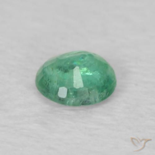 Smeraldo Blu verde naturale da 0.15 ct, Rotondo, VS-SI