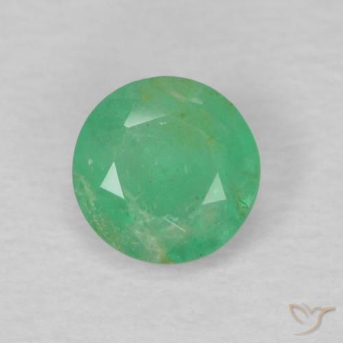 0.27ct Naturale Verde giallastro Smeraldo, Rotondo, VS-SI