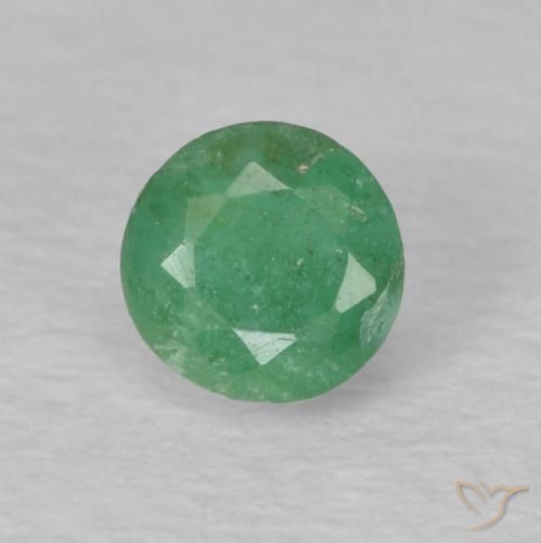 0.23ct Naturale Verde chiaro Smeraldo, Rotondo, VS-SI