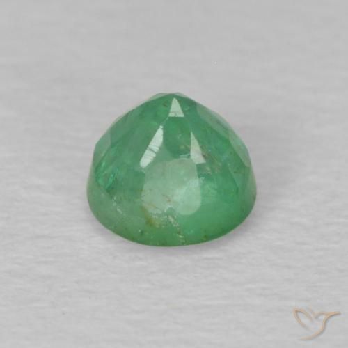 Smeraldo Verde medio naturale da 0.30 ct, Rotondo, VS-SI