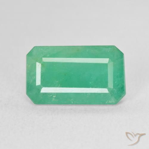 3.66ct Naturale Blu verde Smeraldo, Taglio smeraldo, SI