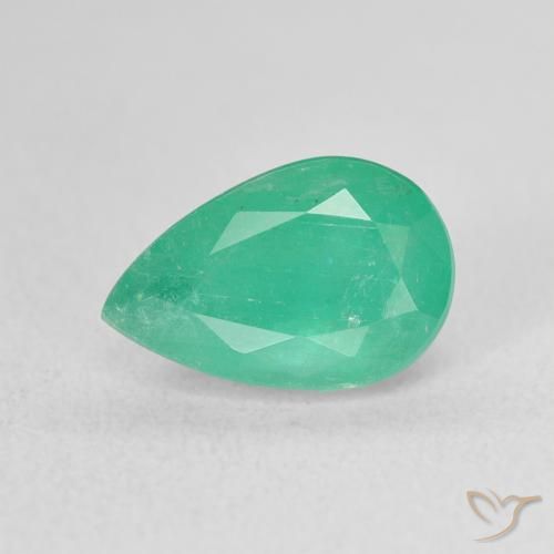 Smeraldo naturale verde da 2,22 ct, taglio a pera, SI