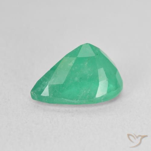 Smeraldo naturale verde da 2,22 ct, taglio a pera, SI