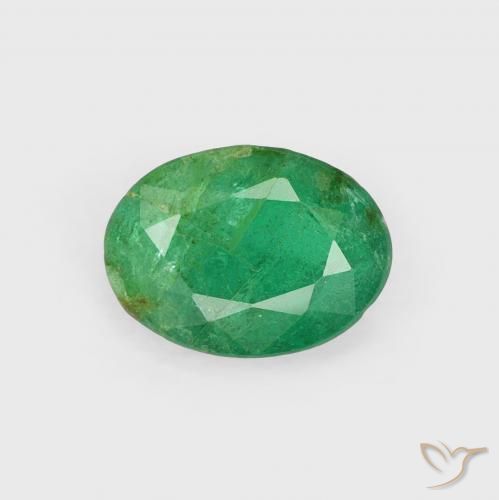 0.70ct Naturale Verde medio Smeraldo, Ovale, SI-I1