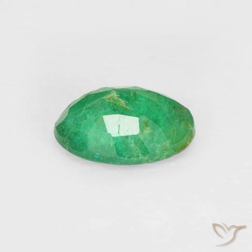 Smeraldo Verde medio naturale da 0.70 ct, Ovale, SI-I1