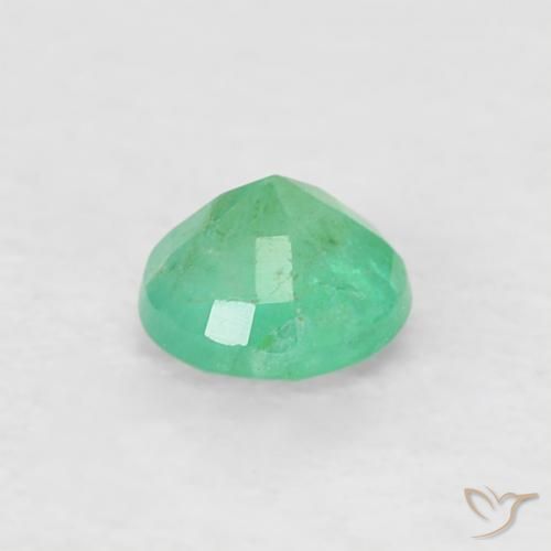 Smeraldo Menta verde naturale da 0.16 ct, Rotondo, SI