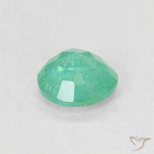 Smeraldo Verde chiaro naturale da 0.18 ct, Rotondo, SI