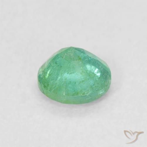 Smeraldo Verde Menta Intenso naturale da 0.17 ct, Rotondo, SI