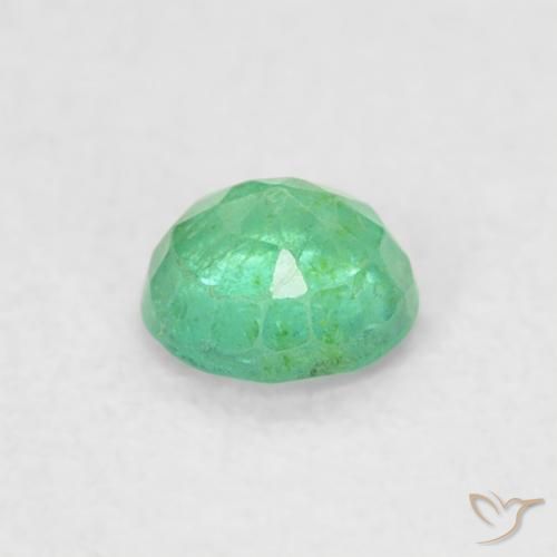 Smeraldo Verde elettrico naturale da 0.17 ct, Rotondo, SI