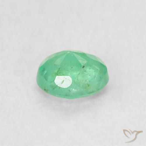 Smeraldo Menta verde naturale da 0.17 ct, Rotondo, SI