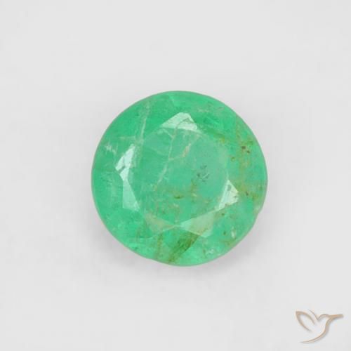 0.16ct Naturale Blu verde Smeraldo, Rotondo, SI