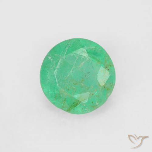 Smeraldo Blu verde naturale da 0.16 ct, Rotondo, SI
