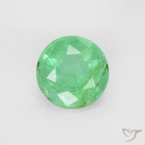0.16ct Naturale Verde freddo Smeraldo, Rotondo, SI