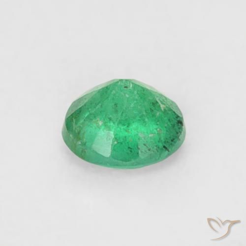 Smeraldo Verde brillante naturale da 0.16 ct, Rotondo, SI