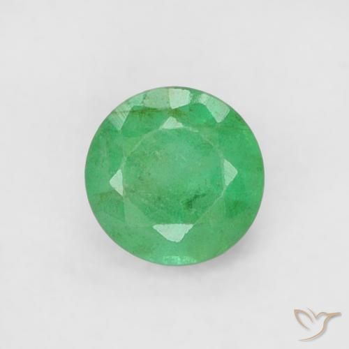 0.19ct Naturale Verde chiaro Smeraldo, Rotondo, SI