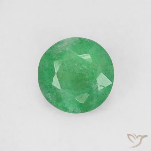 0.16ct Naturale Verde freddo Smeraldo, Rotondo, SI