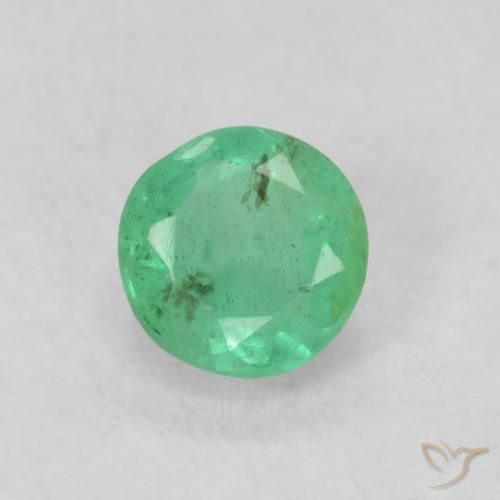0.20ct Naturale Verde brillante Smeraldo, Rotondo, SI
