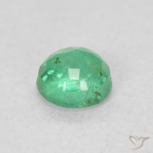 Smeraldo Verde brillante naturale da 0.20 ct, Rotondo, SI