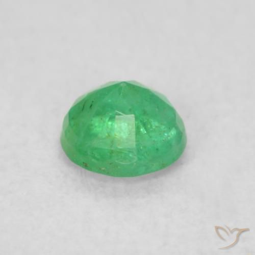 Smeraldo Verde brillante naturale da 0.17 ct, Rotondo, SI